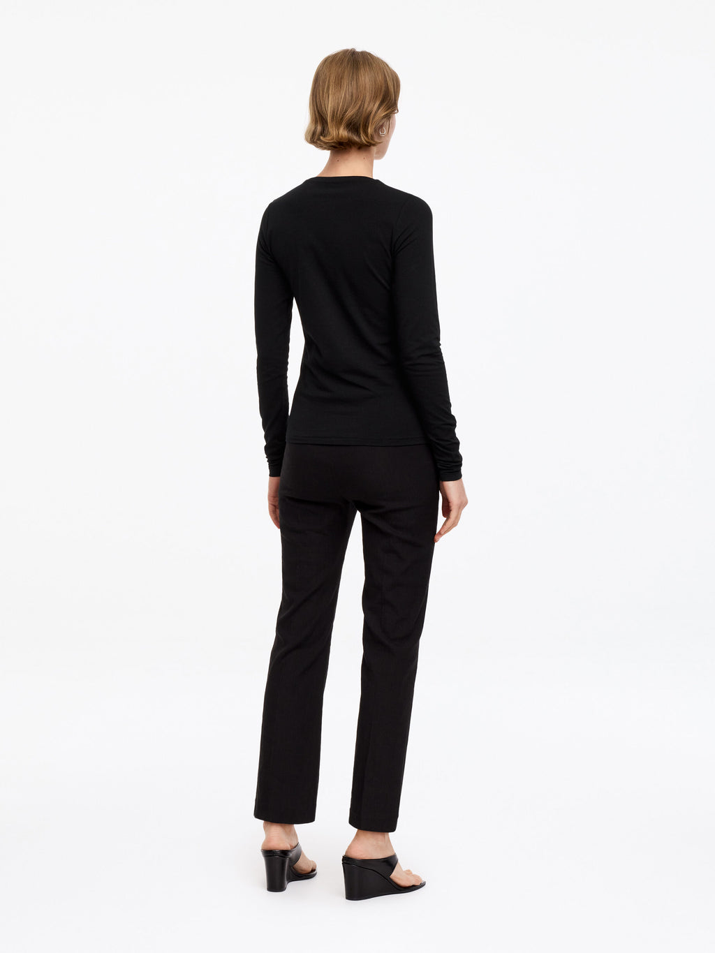 Slim Long-Sleeve T-Shirt - Black - Image 4