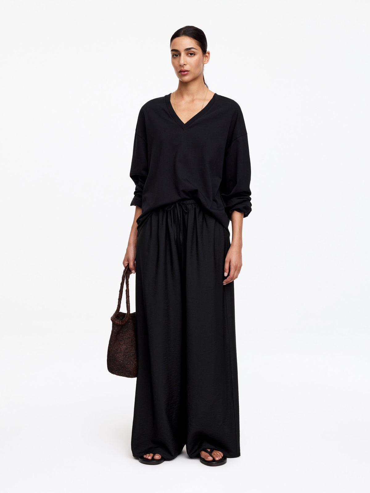 Wide Trousers - Black