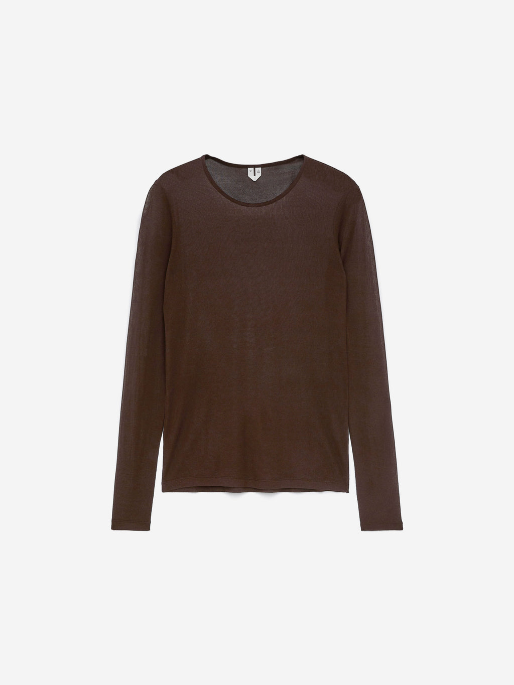 Slim Silk Top - Brown