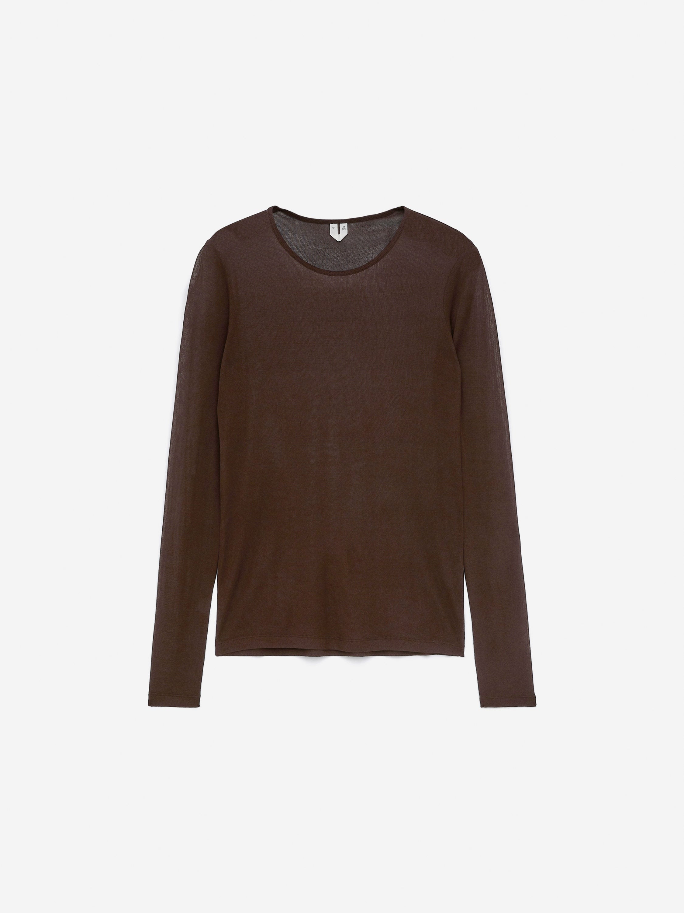 Slim Silk Top - Brown
