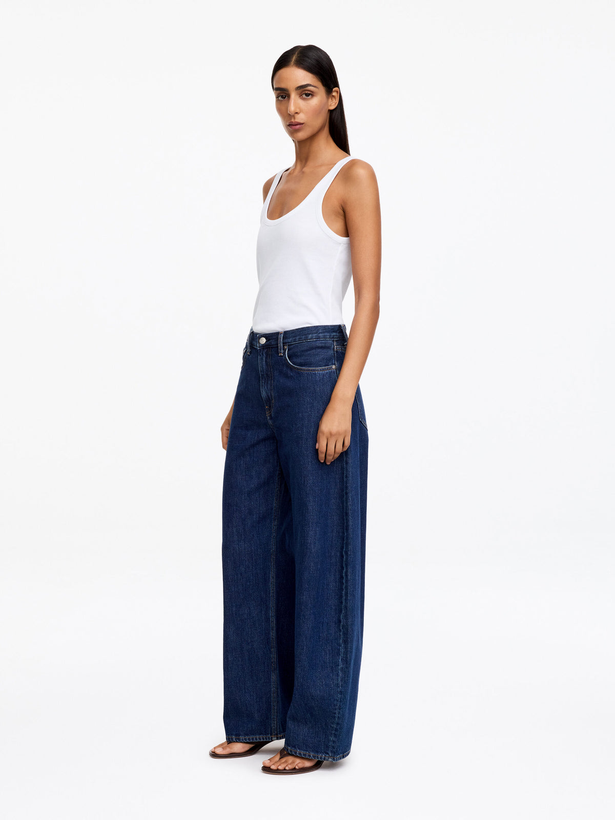 Rib Tank Top - White - Image 2
