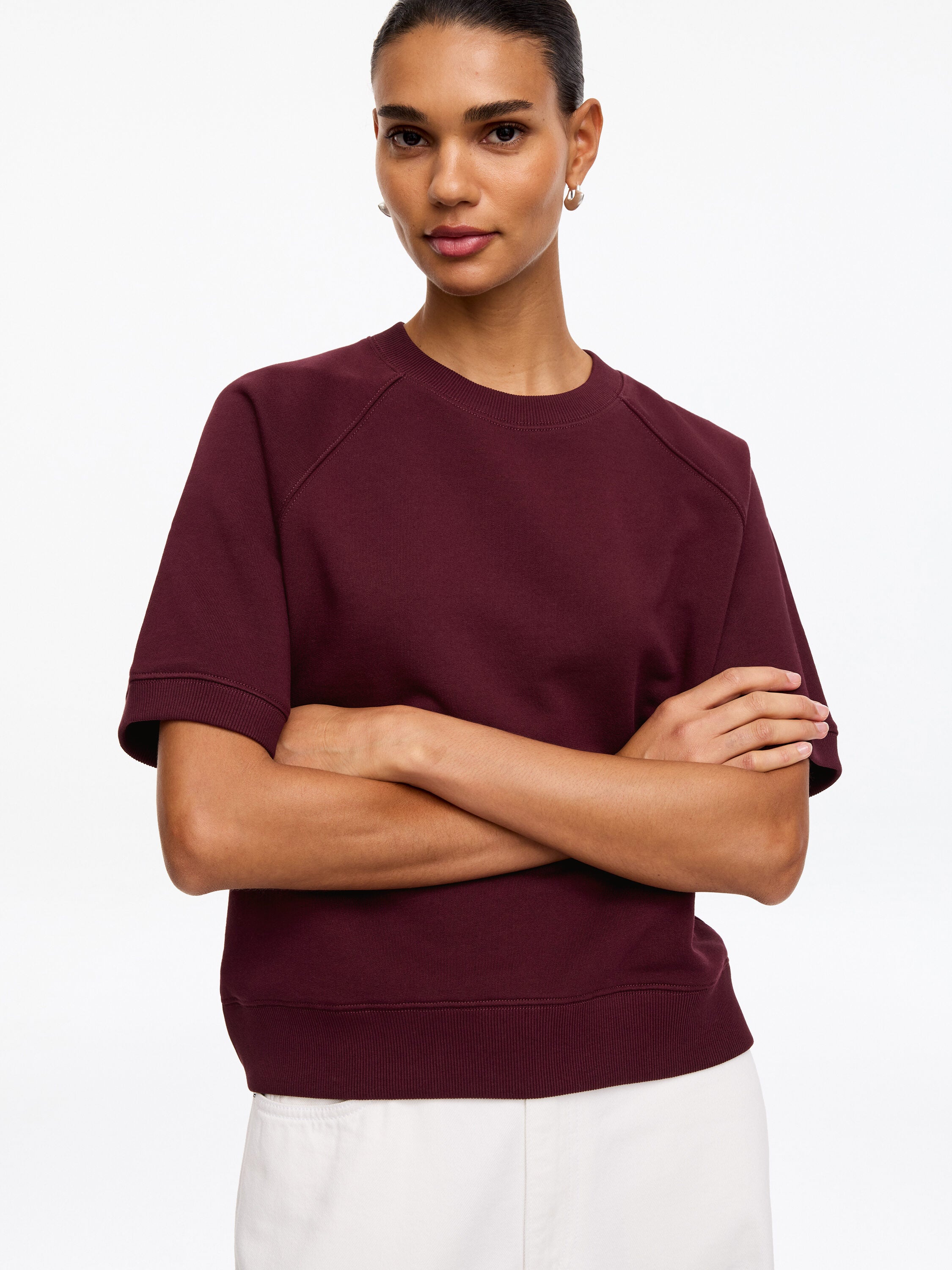French Terry Sweatshirt - Red - Image 4
