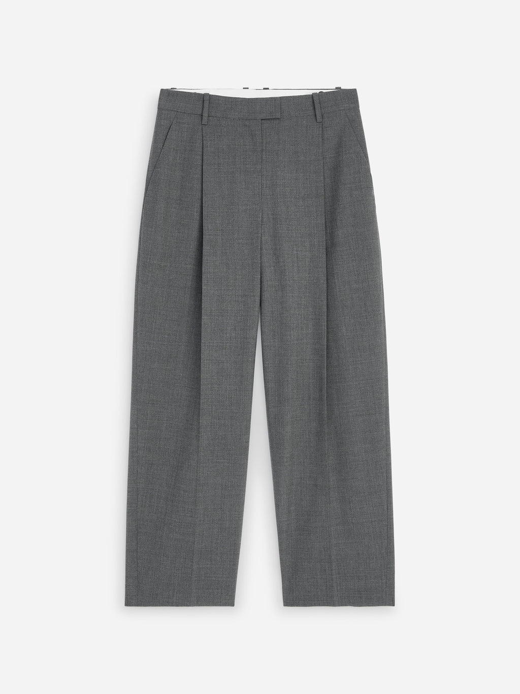 Pleated Wool-blend Trousers - Grey - Image 6
