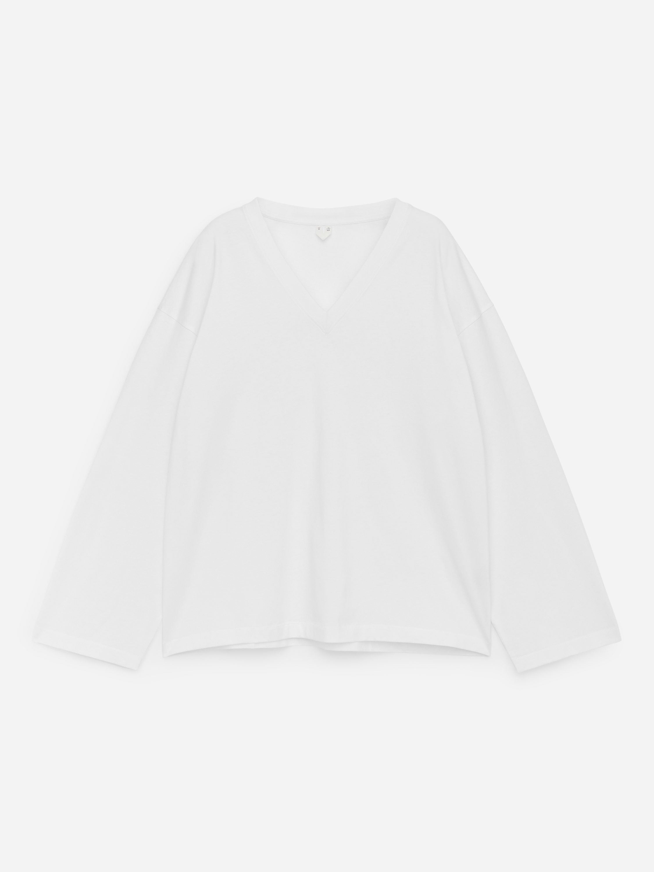 Relaxed V-Neck T-Shirt - White