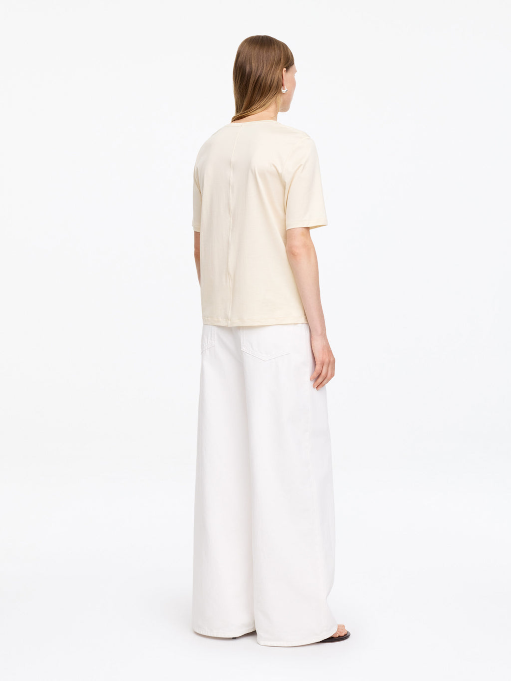 Lyocell Cotton T-shirt - White - Image 3