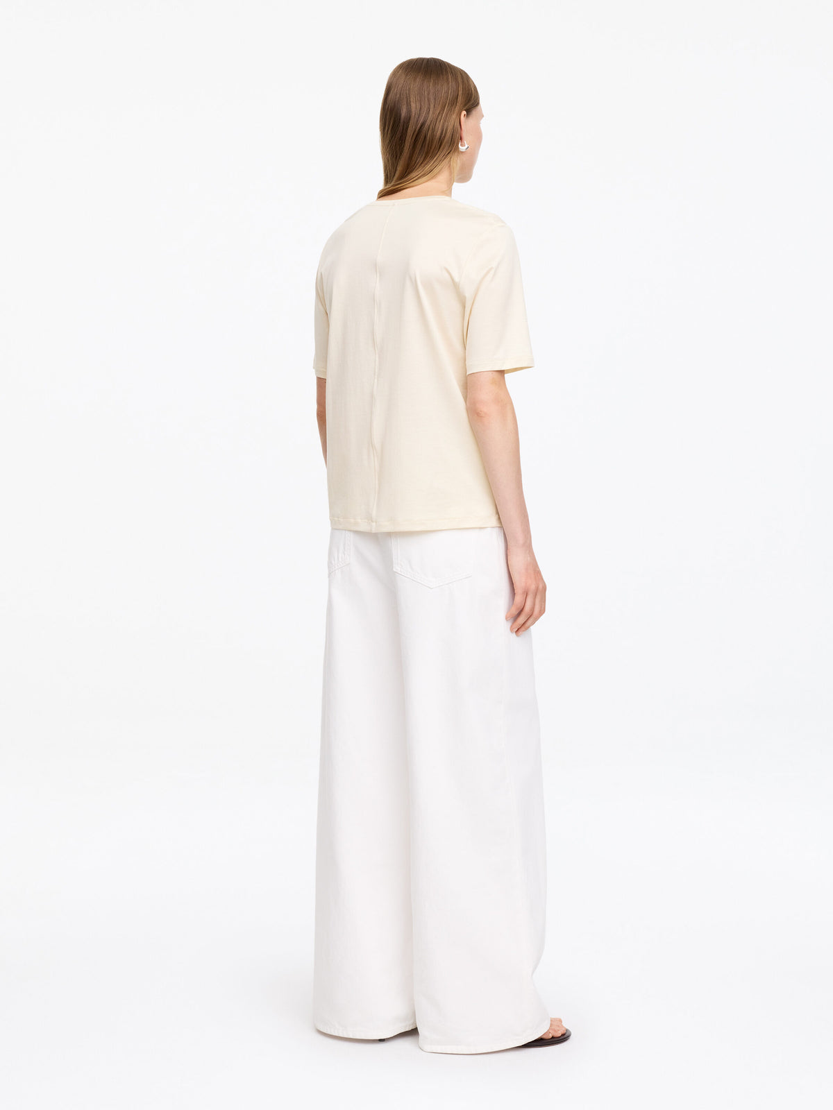 Lyocell Cotton T-shirt - White - Image 3