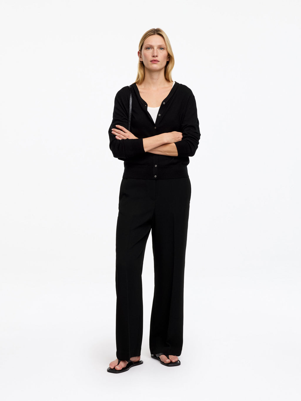 Cropped Trousers - Black