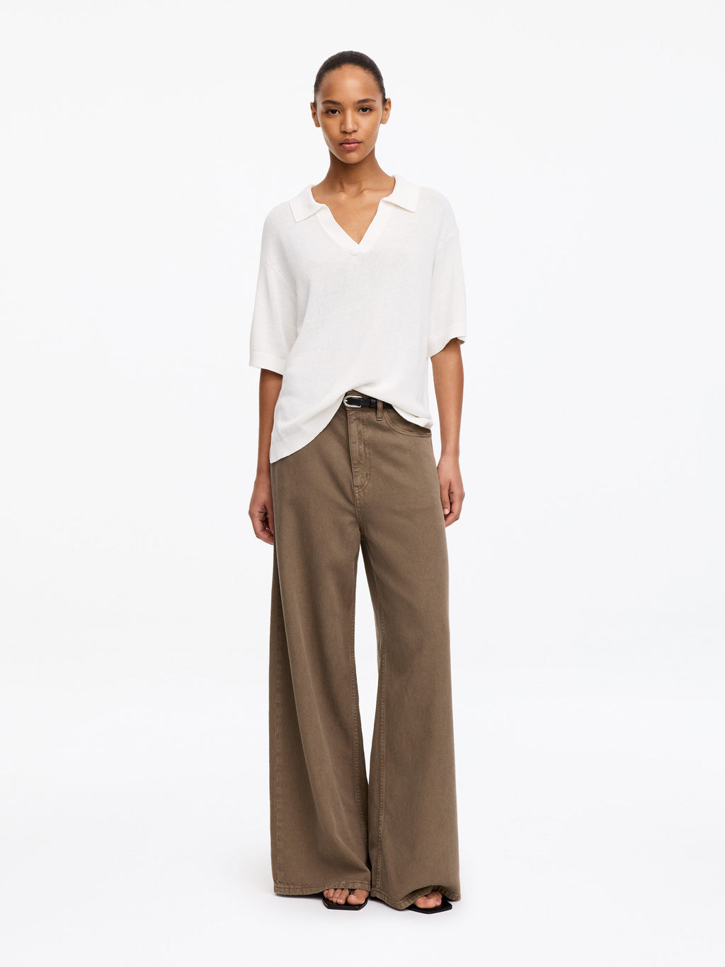 Wide Trousers - Brown