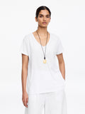 Scoop-neck T-shirt - White