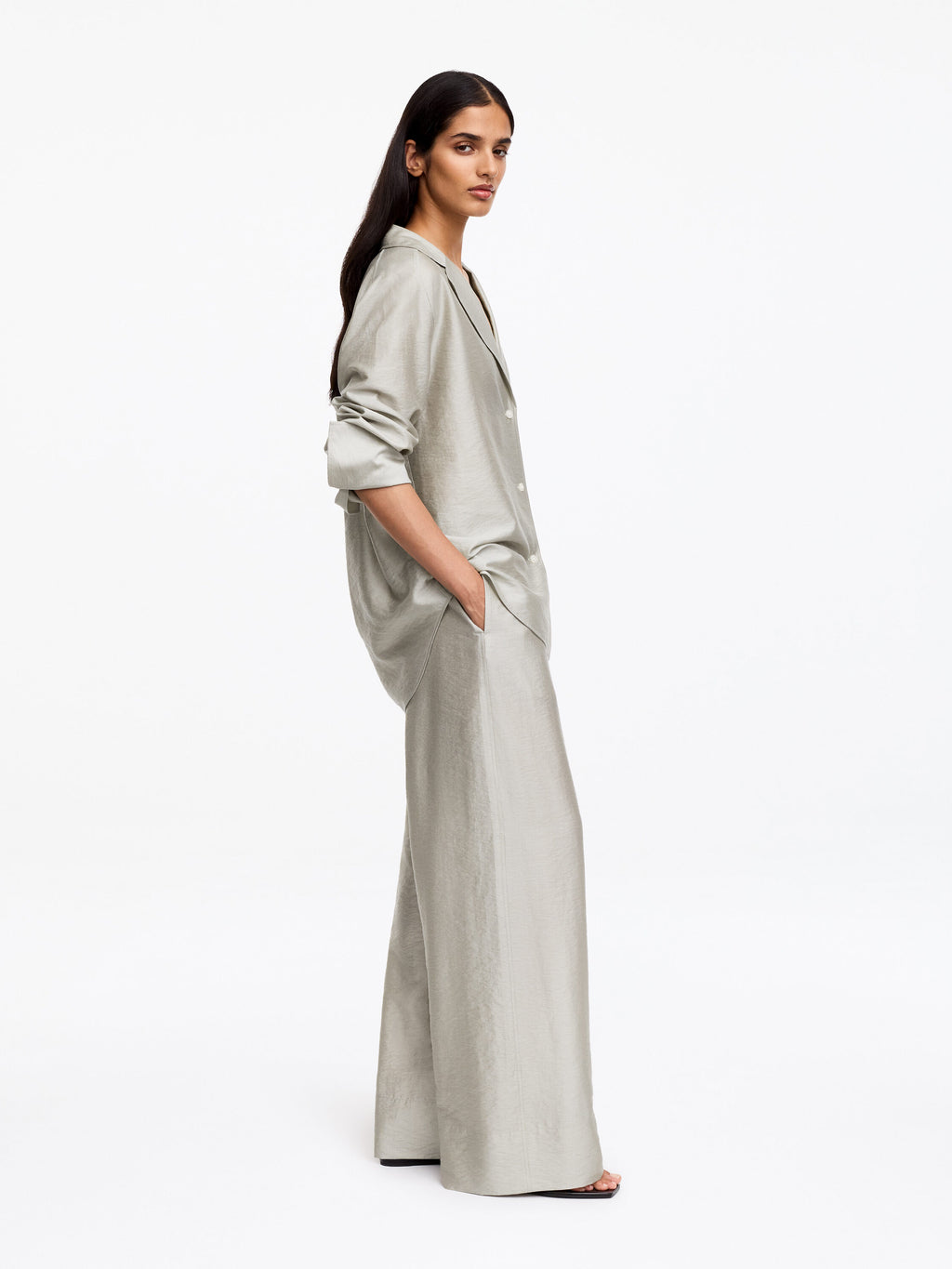 Relaxed Trousers - Beige - Image 2