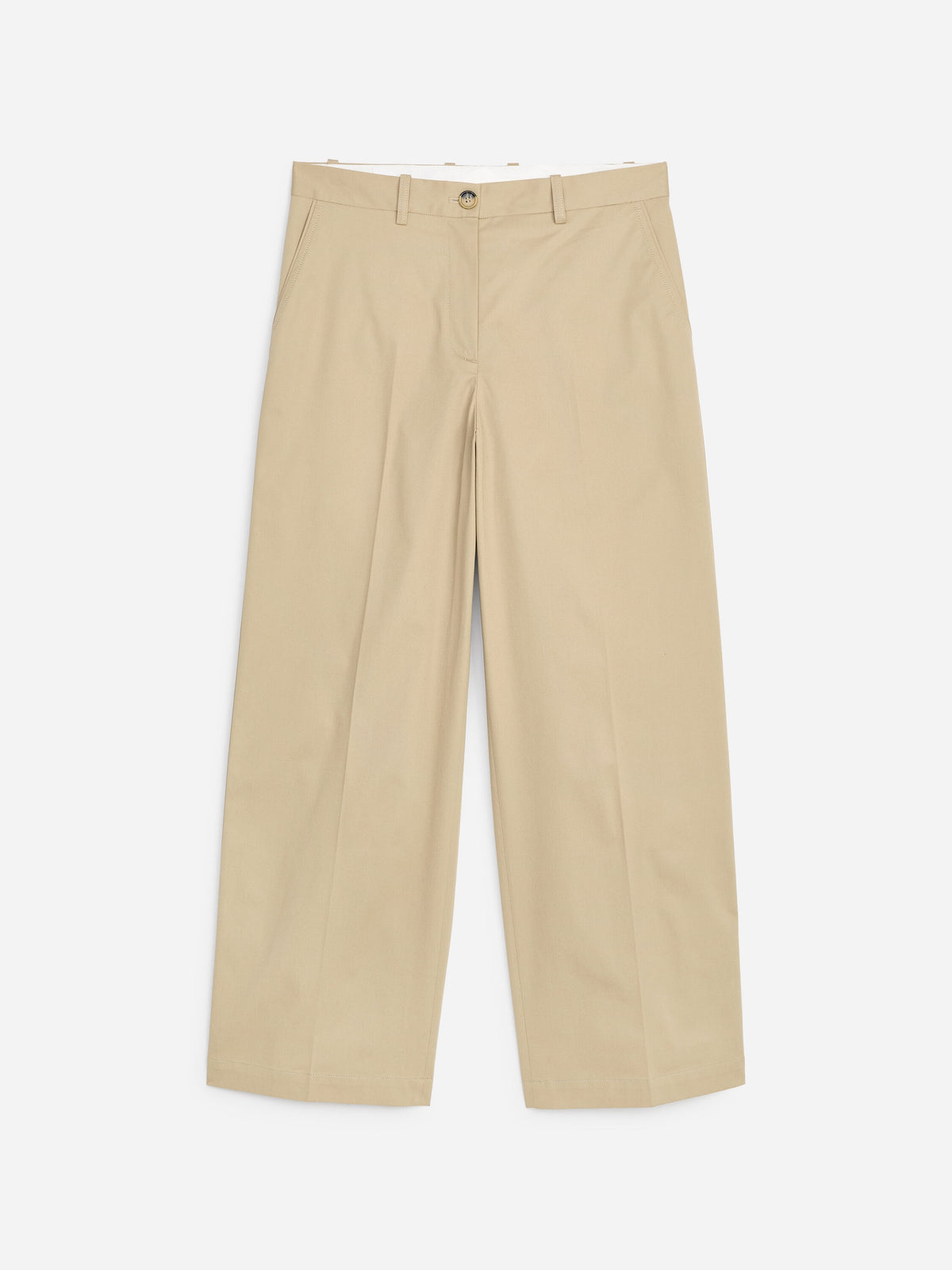 Low-Waist Chino Trousers - Beige - Image 6