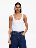 Rib Tank Top - White