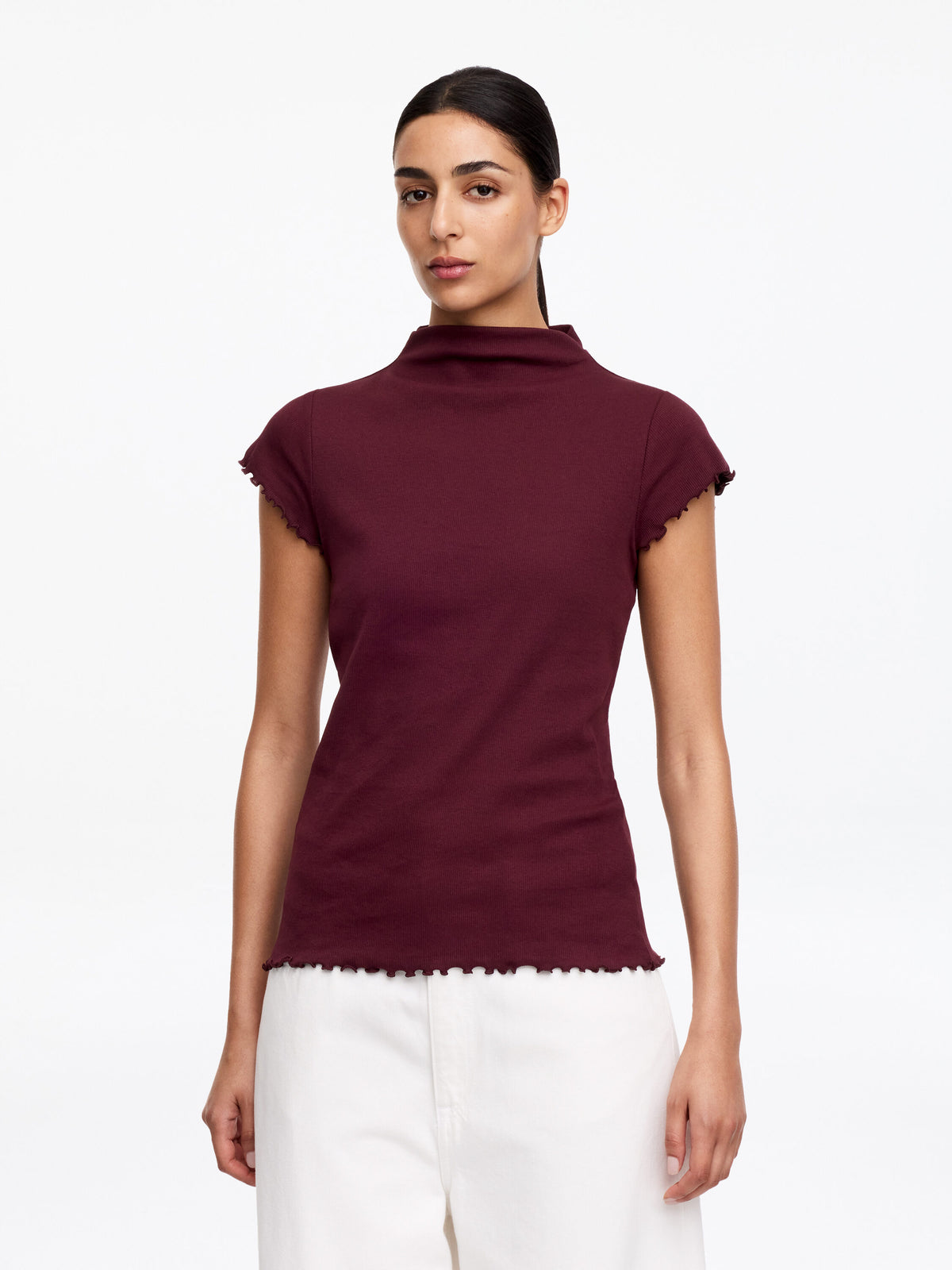 Turtleneck T-Shirt - Red