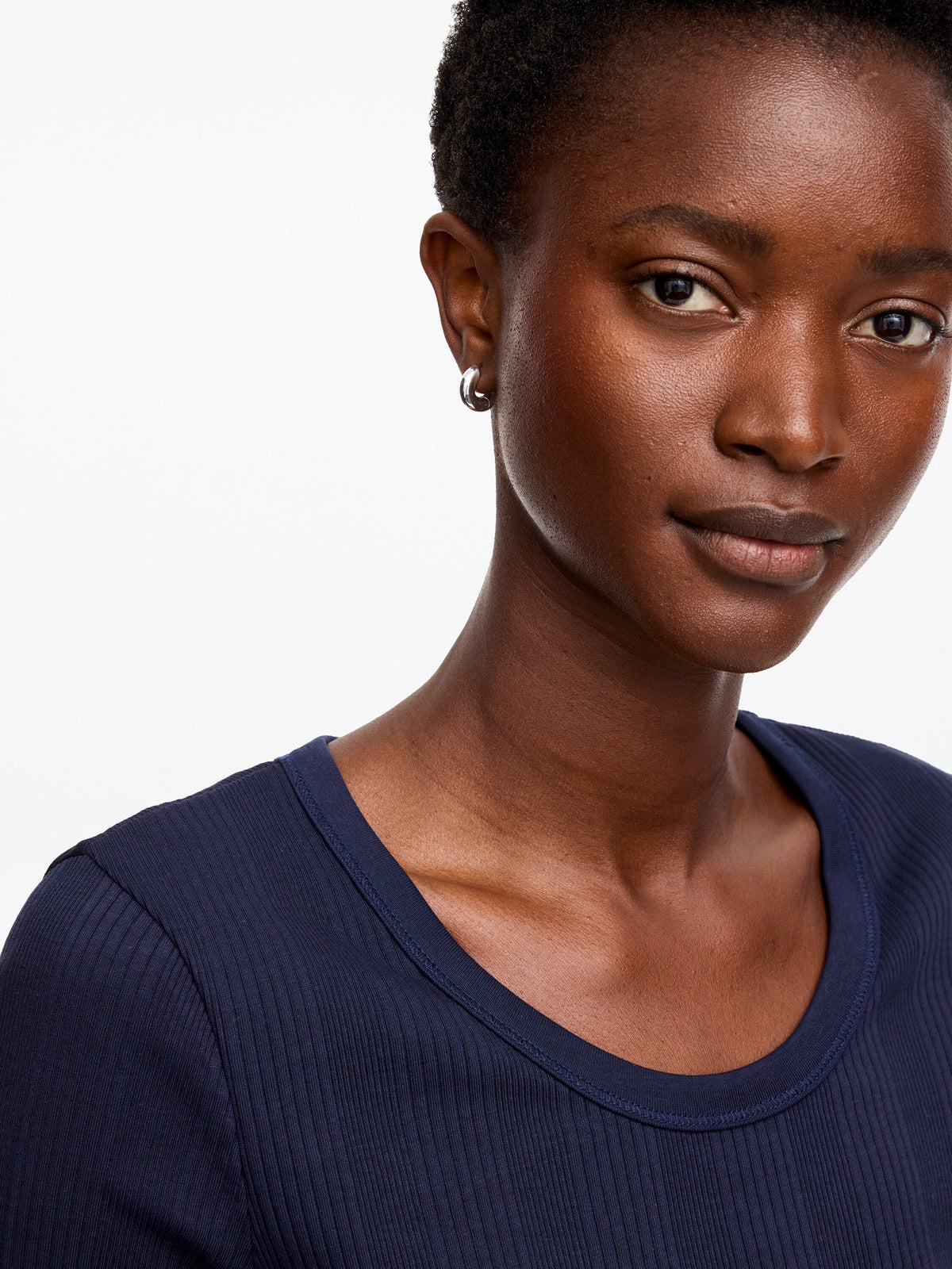 Rib T-shirt - Blue - Image 4