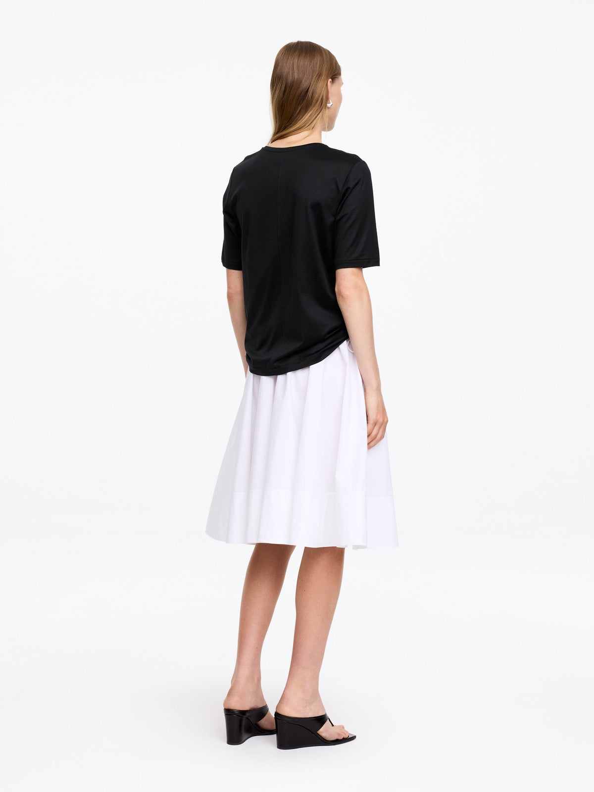 Lyocell Cotton T-shirt - Black - Image 2
