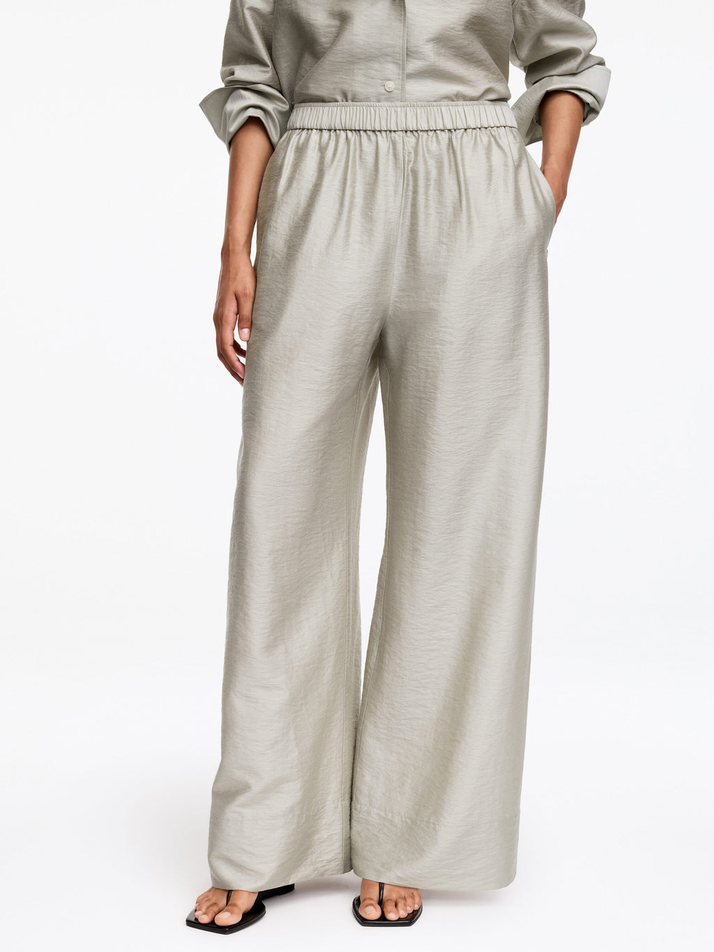 Relaxed Trousers - Beige - Image 4