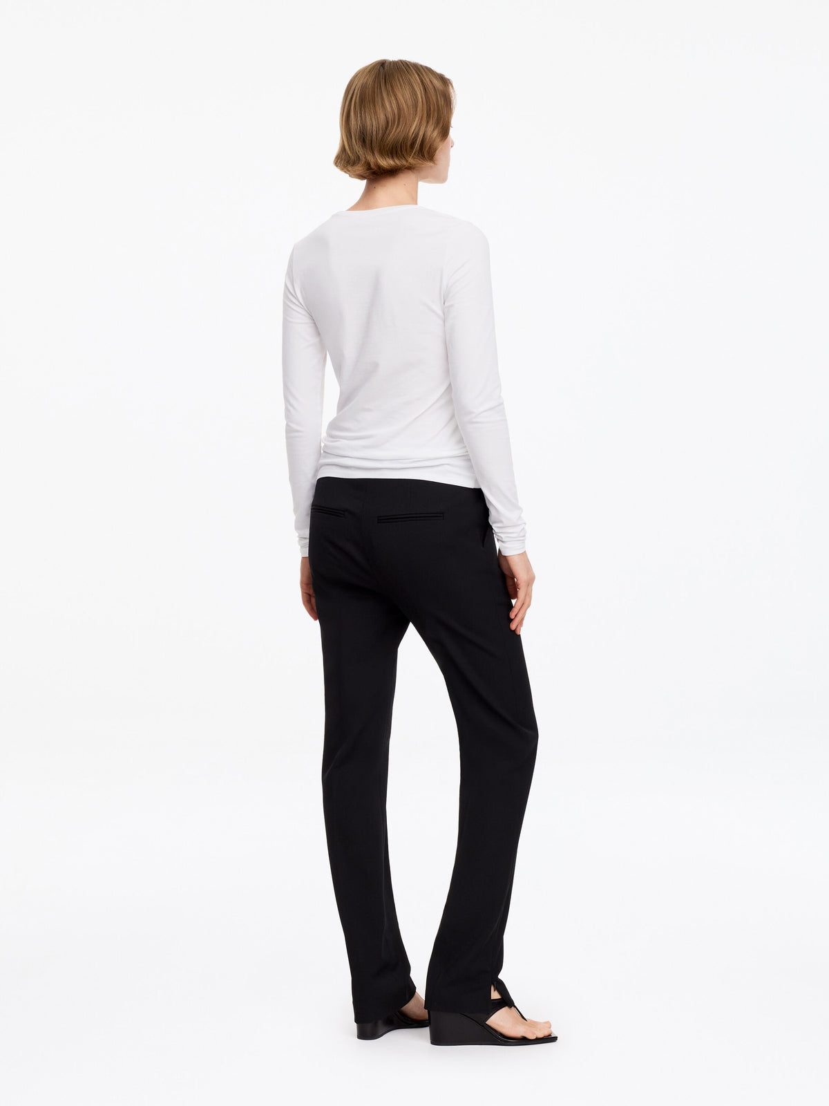 Slim Long-Sleeve T-Shirt - White - Image 4