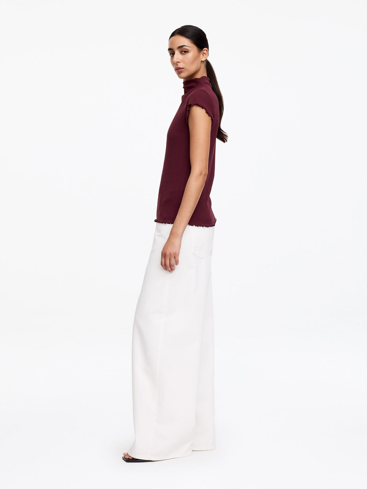 Turtleneck T-Shirt - Red - Image 3