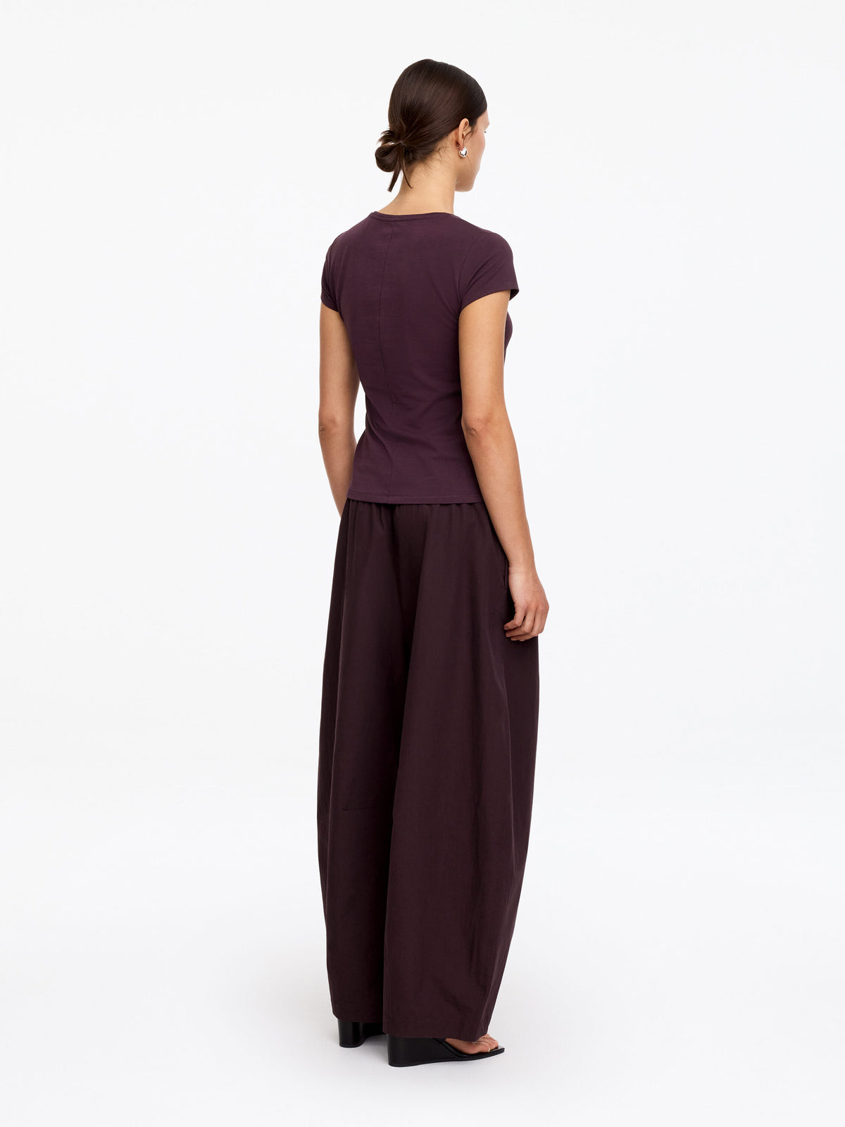 Slim Cap-Sleeve T-Shirt - Purple - Image 2