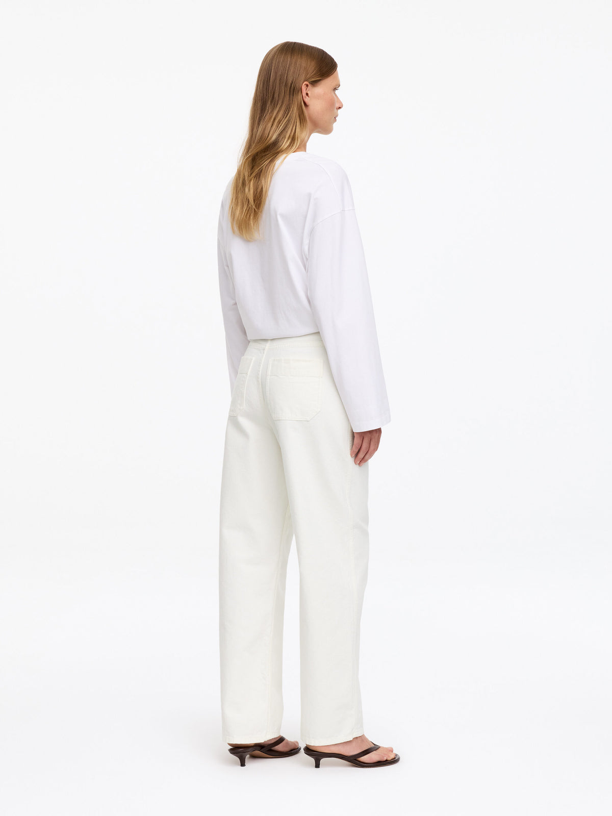Cotton Canvas Utility Trousers - White - Image 3
