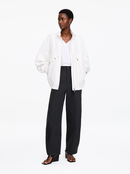 Barrel-Leg Trousers - Black - Image 2