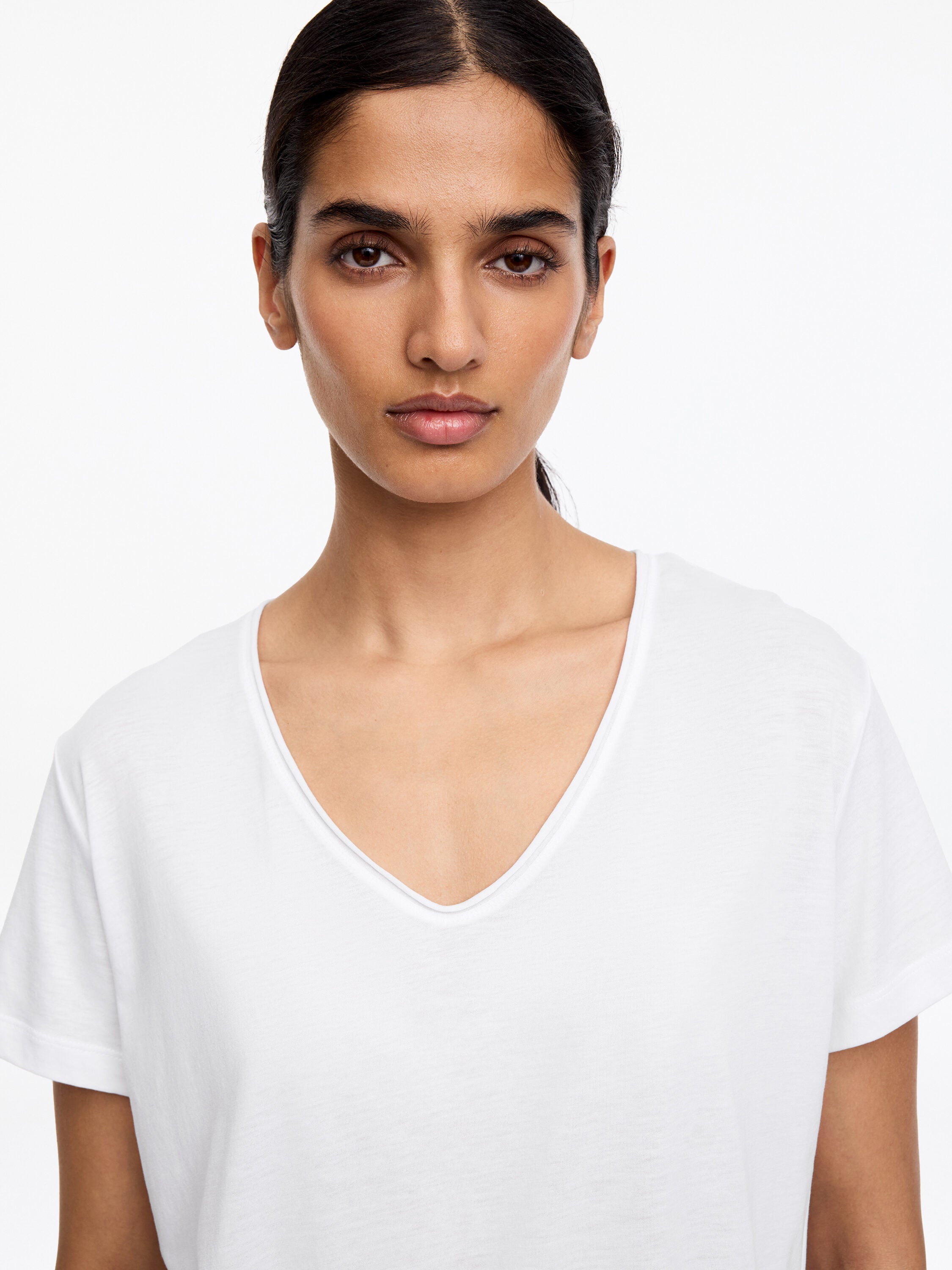 Scoop-neck T-shirt - White - Image 4