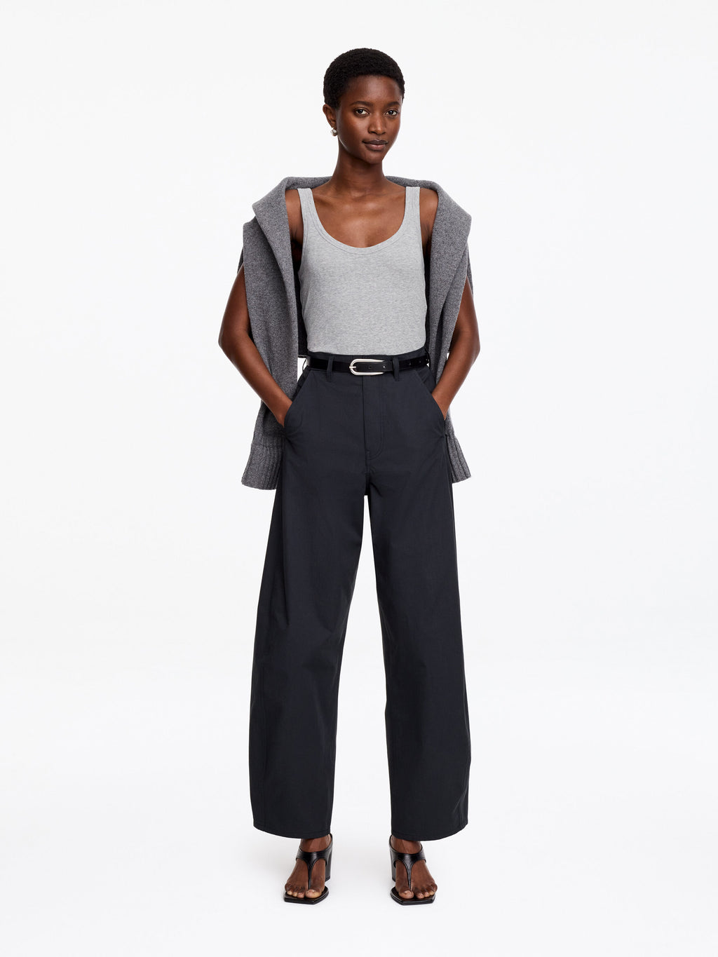 Scoop-Neck Tank Top - Grey - Image 2