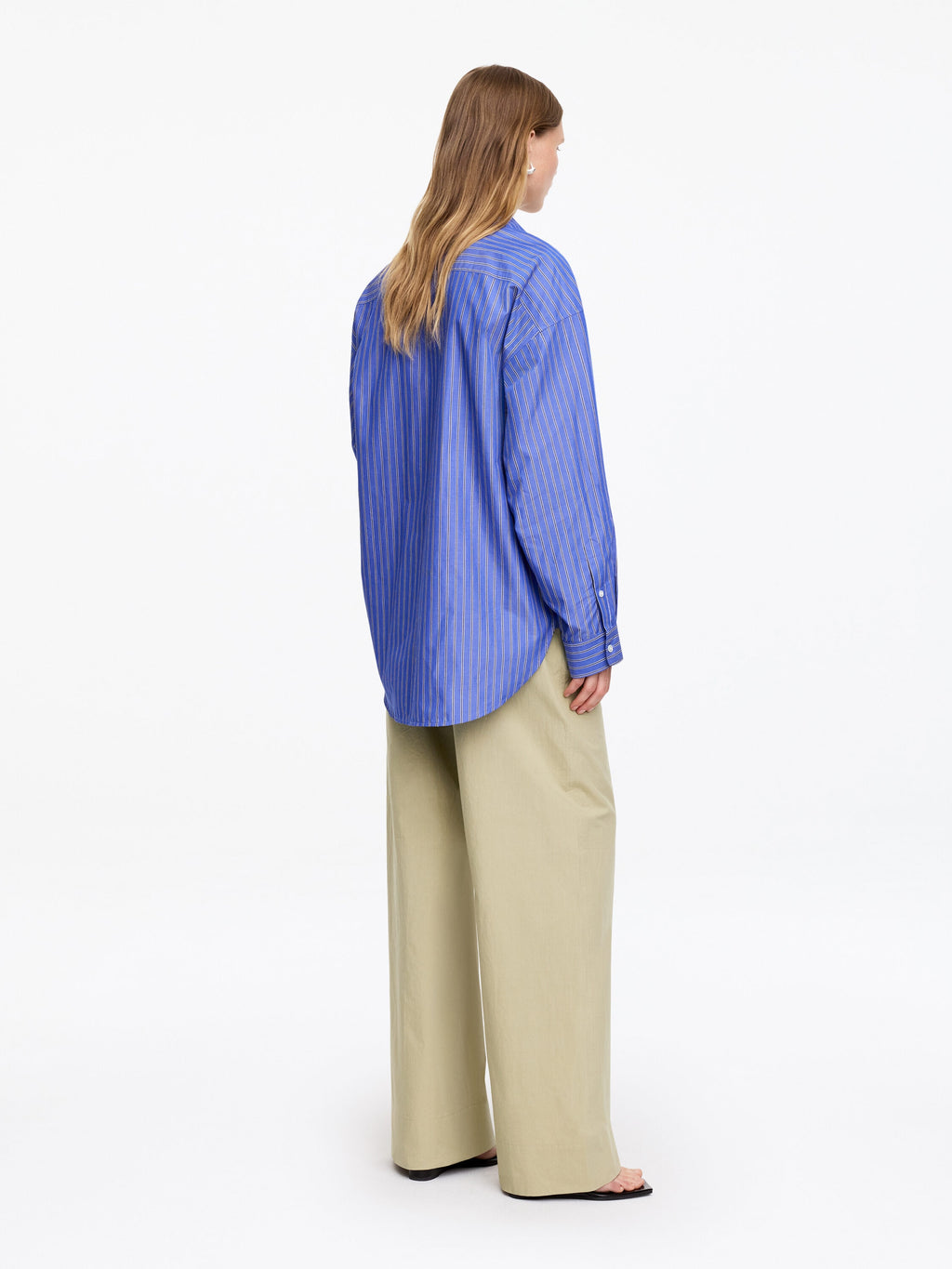 Relaxed Cotton Trousers - Beige - Image 2