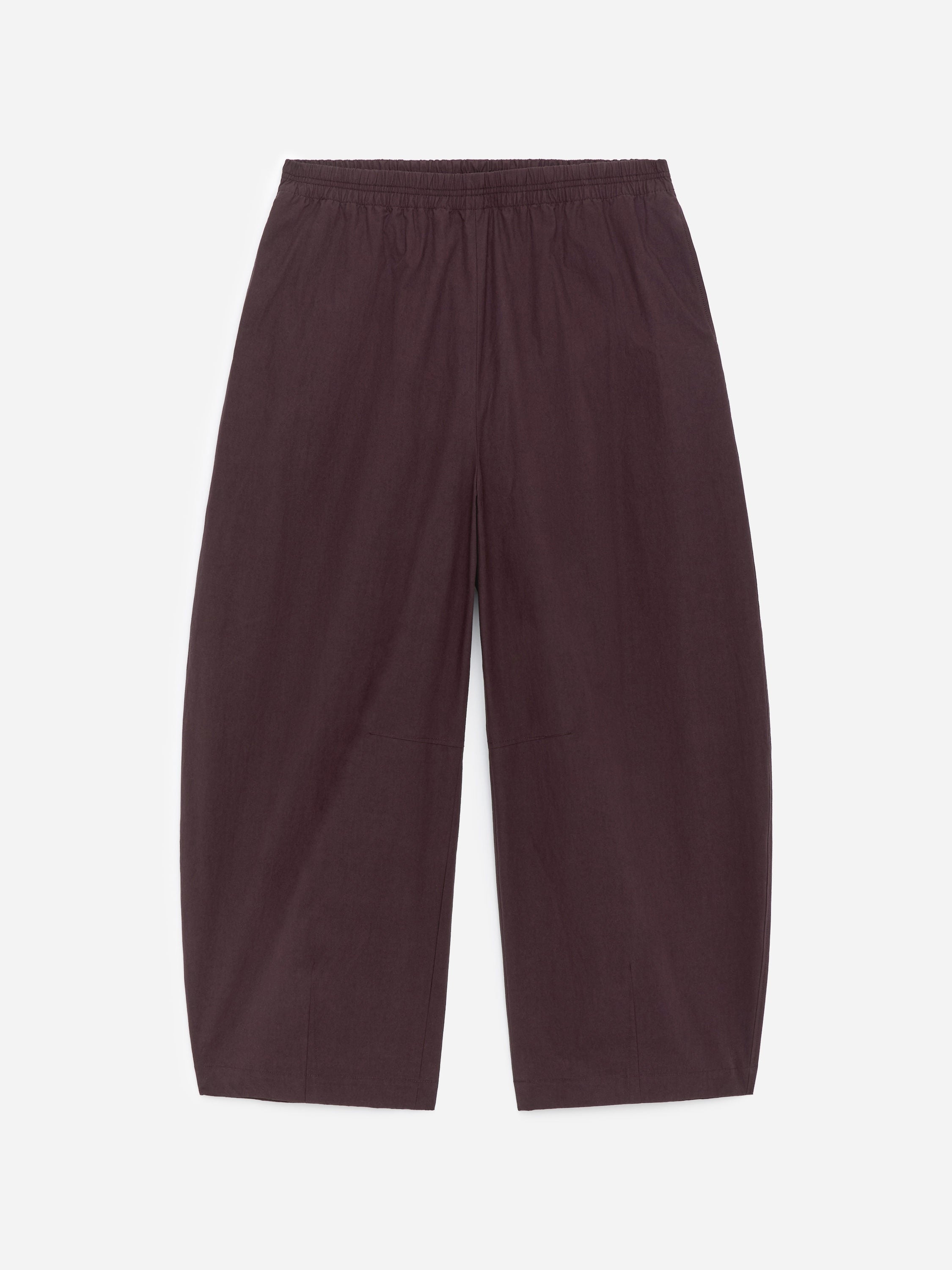 Barrel-Leg Cotton Trousers - Brown - Image 5