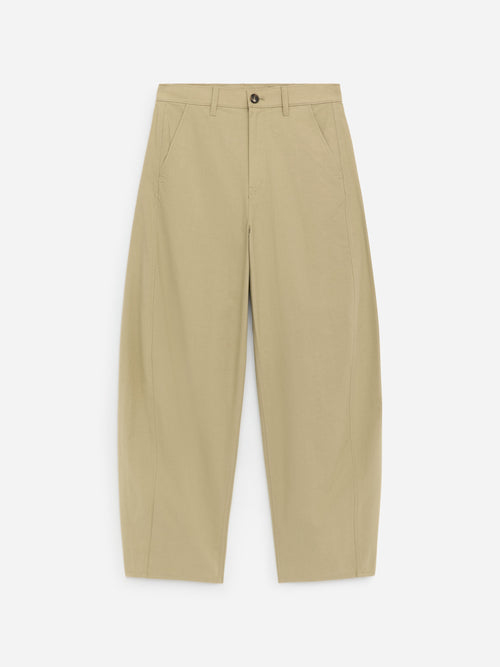 Barrel-Leg Trousers - Beige