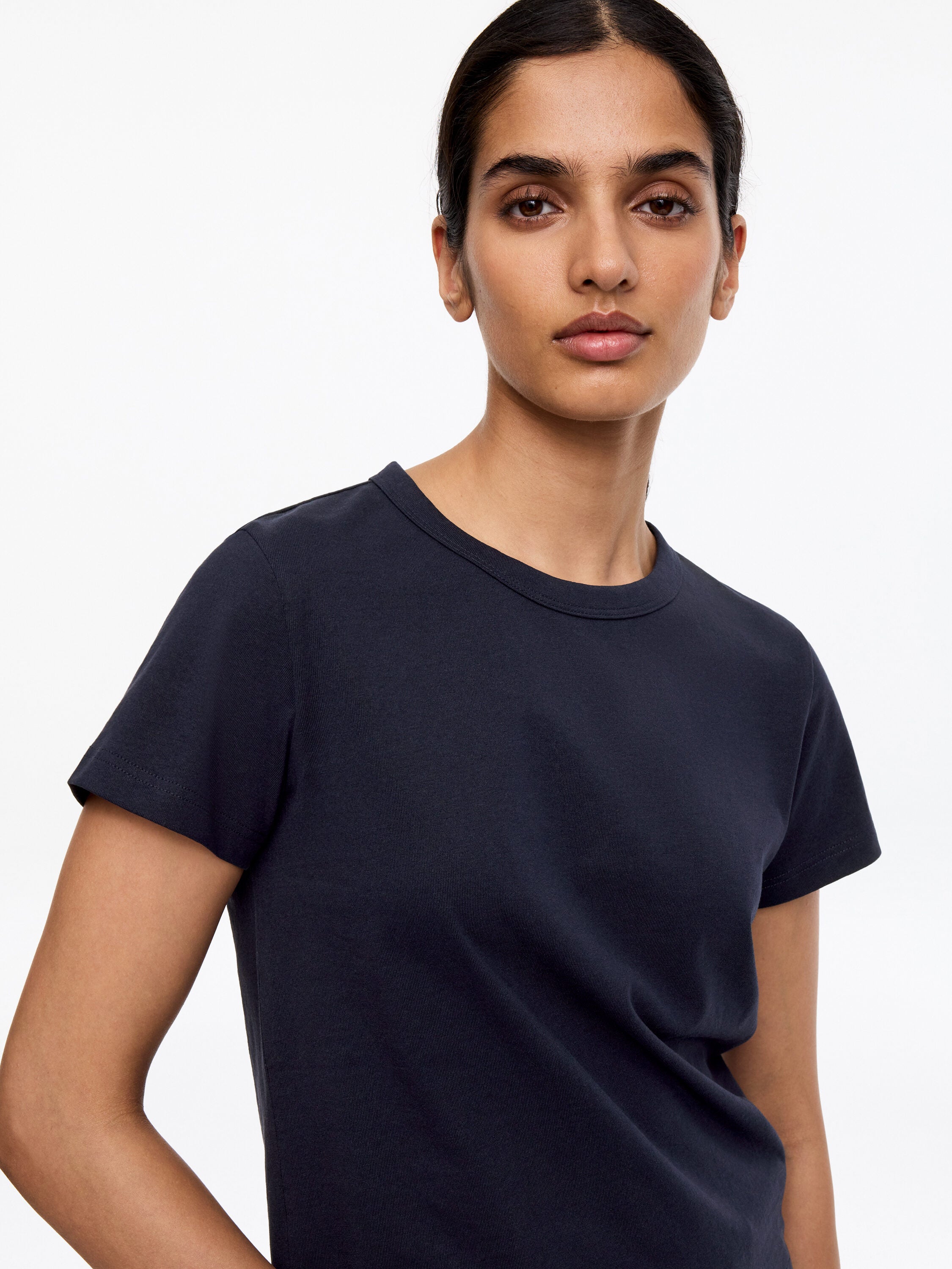 Neat Cotton T-Shirt - Blue - Image 4