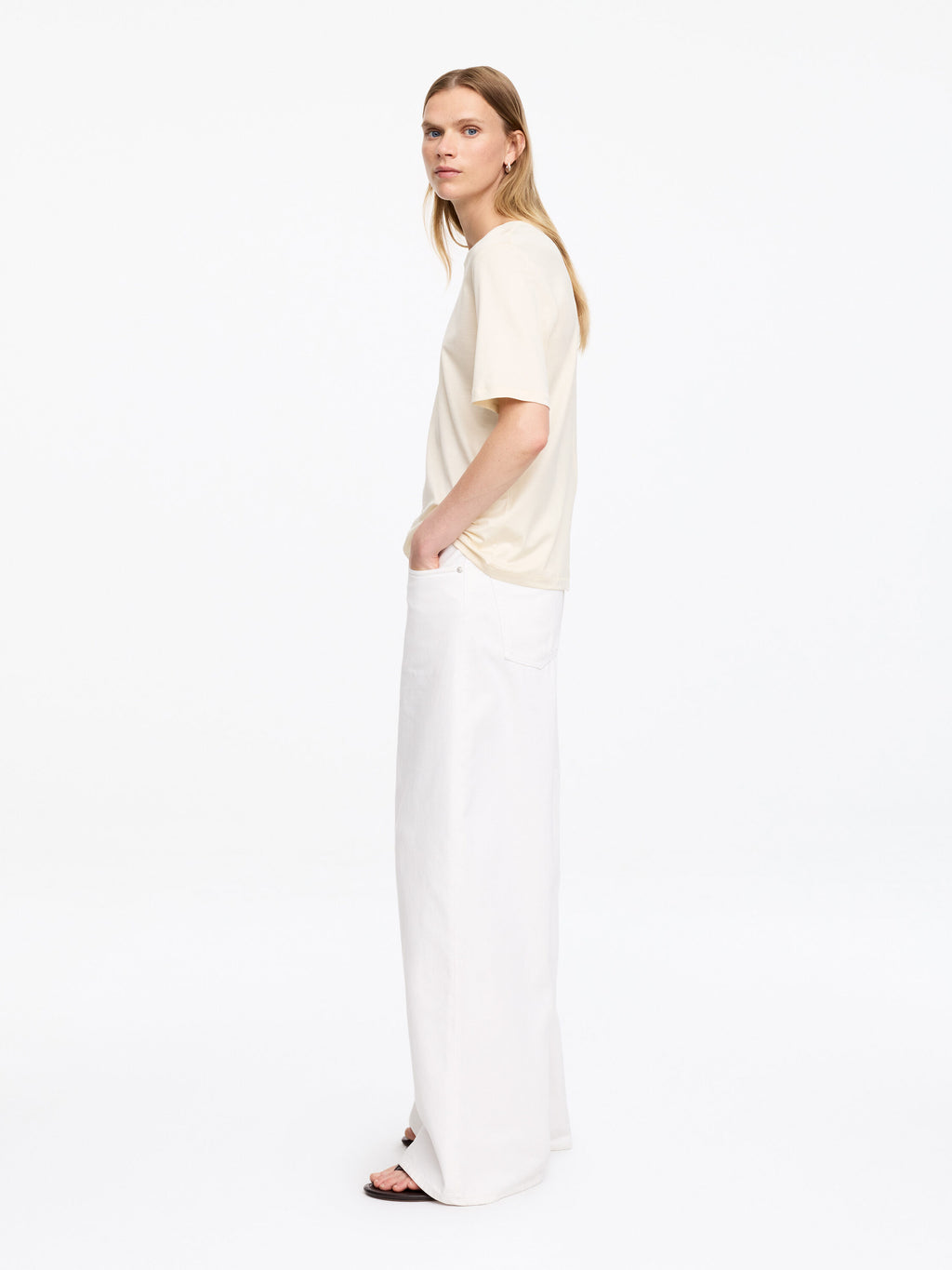 Lyocell Cotton T-shirt - White - Image 2