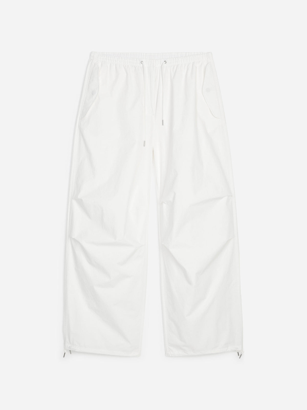 Cotton Pleat-Knee Trousers - White - Image 5